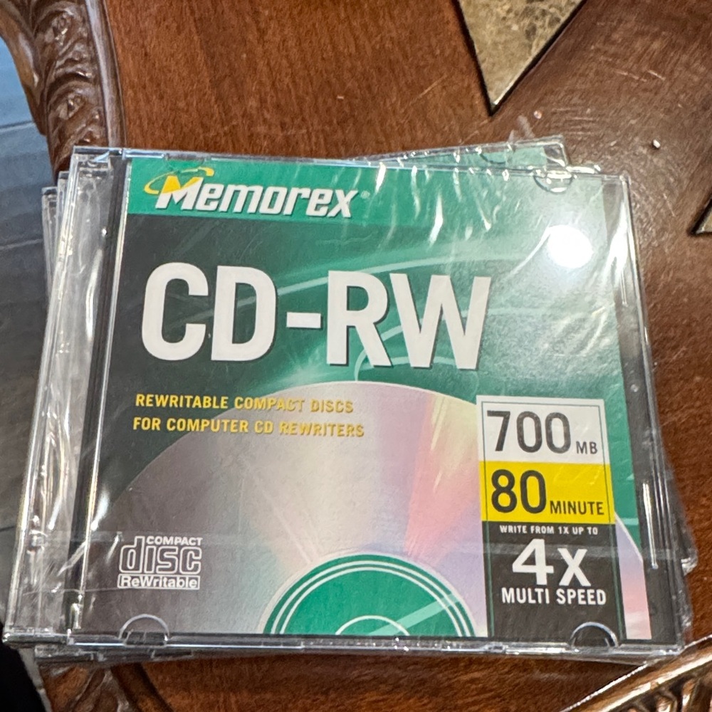 CD-RW 700MB 80 Minute Rewritable Discs - Silver